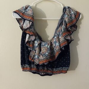 Charlotte Russe Boho Crop Top sz Small